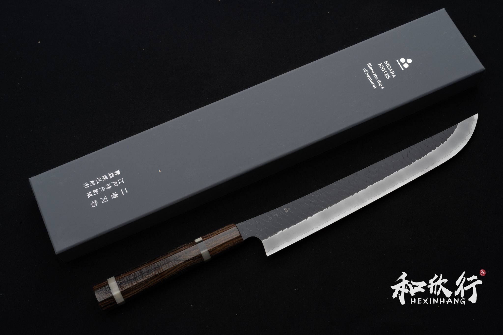 日本 青森縣 二唐刃物 粉末鋼 黑